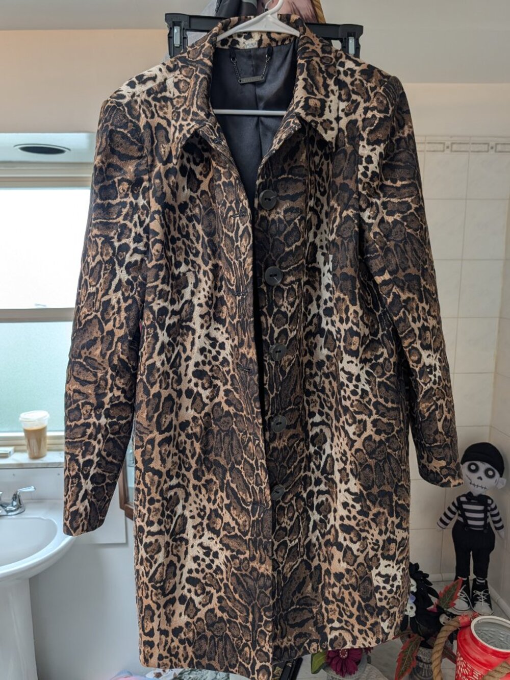 Trina Turk Limited Edition Leopard Jacquard Coat Size 16 Animal Print $700